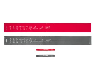 CRIVIT Komplet gum oporowych do fitnessu (Szary/ czerwony (mocna/ bardzo mocna)) - Gumy, taśmy, ekspandery - miniaturka - grafika 1