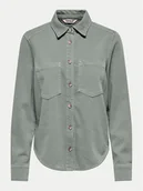 Koszule damskie - ONLY Koszula jeansowa Silla 15338783 Zielony Slim Fit - miniaturka - grafika 1