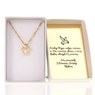 Biżuteria dla dzieci - Srebrny Naszyjnik Pozłacany Myszka Komunia Chrzest Grawer - miniaturka - grafika 1