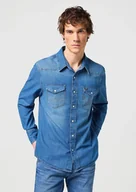 Koszule męskie - camicie uomo wrangler 112341913 27mw icon mid stone medium - miniaturka - grafika 1