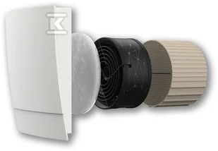 Rekuperator ścienny KERMI D13 - Zestaw startowy (Panel wewnętrzny, wymiennik, wentylator) - Rekuperatory i centrale - miniaturka - grafika 1