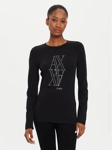 Armani Exchange Bluzka 6DYT05 YJDTZ 1200 Czarny Regular Fit - Bluzki damskie - miniaturka - grafika 1