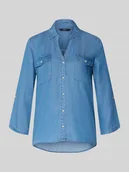 Bluzki damskie - Bluzka jeansowa o kroju loose fit z czystego lyocellu model 'BREE' - miniaturka - grafika 1