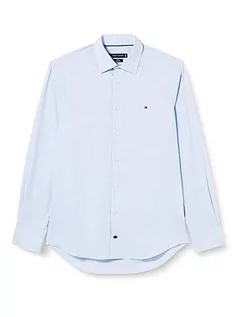 Sukienki - Tommy Hilfiger Męska sukienka koszulowa CL Stretch Mini Gingham RF, jasnoniebieska/biała, 17,5, Jasnoniebieski/biały - grafika 1