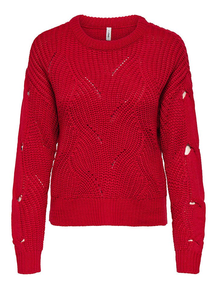 ONLY Sweter w kolorze czerwonym