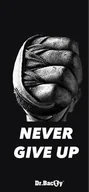 Ręczniki - Ręcznik szybkoschnący dwustronny Dr.Bacty XL 70x140 – Never give up - miniaturka - grafika 1