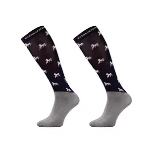 Skarpety jeździeckie z mikrofibry light grey SPJM Comodo - Skarpetki jeździeckie - miniaturka - grafika 1