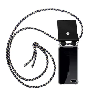 Pokrowiec z łańcuszkiem Do Apple iPhone 7 / 7S / 8 / SE 2020 w CIEMNO NIEBIESKO ŻÓŁTY Etui Obudowa Case Cover Ochronny Cadorabo - Etui i futerały do telefonów - miniaturka - grafika 1