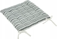 Poduszki ogrodowe - Atmosphera Poduszka na krzesło wiązana MICAH, bawełniana, wzór vintage, 38 x 38 cm - miniaturka - grafika 1