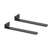 Zawiasy, okucia i inne akcesoria - Wytrzymały uchwyt ścienny w kształcie litery L do półek DIY, 30 cm, 2 szt. (czarny) - miniaturka - grafika 1