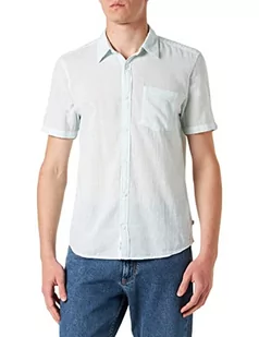 Q/S by s.Oliver koszula męska z krótkim rękawem, Blue Green, XL - Koszule męskie - miniaturka - grafika 1