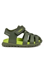 Buty dla chłopców - Geox Sandały B Sandal Fusbetto B556AA 000BC C3016 Zielony - miniaturka - grafika 1