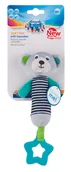 Gryzaki dla dzieci - Canpol babies Babies, pluszowa zabawka z piszczkiem i gryzakiem Bears, szara - miniaturka - grafika 1