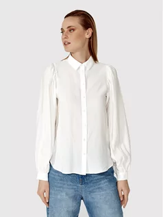 Koszule damskie - Simple Koszula SI22-KOD002 Biały Regular Fit - grafika 1