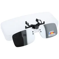 Akcesoria do okularów - Srebrne nakładki przeciwsłoneczne polaryzacyjne na okulary korekcyjne NA-147 - miniaturka - grafika 1