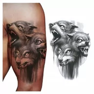 Zabawki kreatywne - Tatuaż Zmywalny Tymczasowy Cerber / Trzygłowy Pies - miniaturka - grafika 1