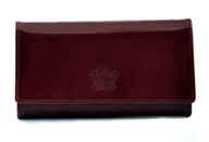 Portfele - STEFANIA 008 skórzany portfel damski wiśnia 008D - miniaturka - grafika 1