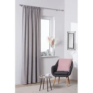 Zasłony - Zasłona z taśmą ZAHRA 140 x 260 cm szary - miniaturka - grafika 1