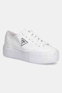 Guess tenisówki JOEZI2 damskie kolor biały FLTJO2 FAB12 - Trampki damskie - miniaturka - grafika 1