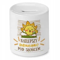 Skarbonki - Dla Budowlańca Skarbonka na Urodziny na Prezent z Nadrukiem ze Zdjęciem + Opakowanie na prezent (wzór 01) - miniaturka - grafika 1