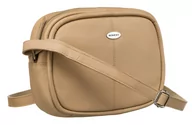 Torebki damskie - Torebka damska przez ramię crossbody torebka na suwak skóra naturalna Rovicky, beżowy - miniaturka - grafika 1