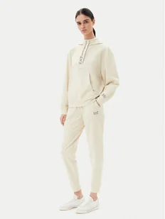 EA7 Emporio Armani Dres 7W000117 AF13135 U1079 Beżowy Regular Fit - Dresy damskie - miniaturka - grafika 1