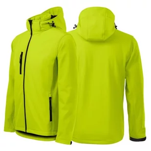 Kurtka limetka softshell Malfini męska z logo na sercu z nadrukiem logo firmy 300g 522 kolor 62 - Moda i Uroda OUTLET - miniaturka - grafika 1