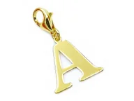 Wisiorki - Pozłacany charms przywieszka literka A - miniaturka - grafika 1