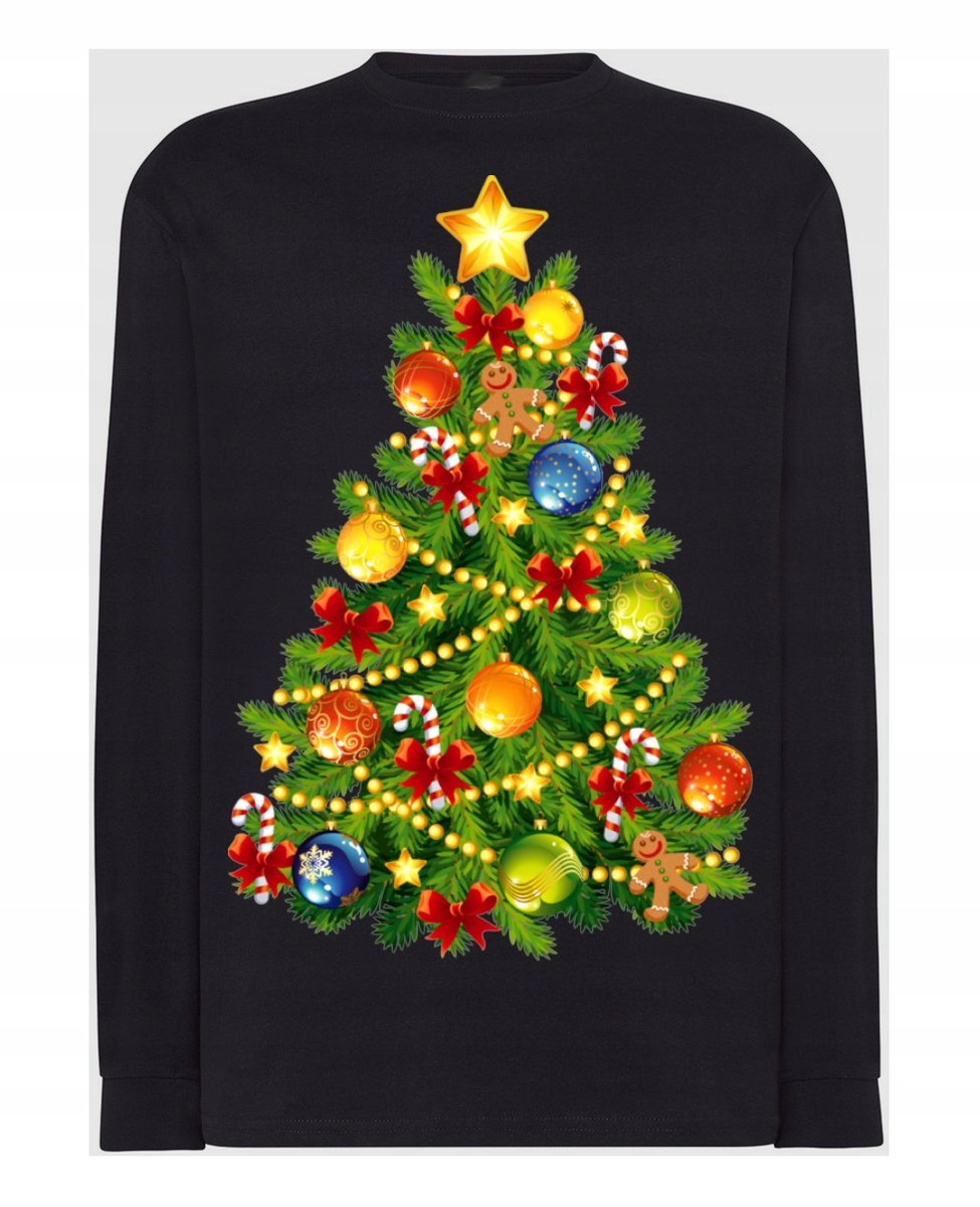 Longsleeve męski Świąteczna Choinka Idealny PREZENT r.M
