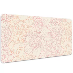 Mata z nadrukiem na biurko Piwonie różowe 100x50 cm, Dywanomat - Podkładki na biurko - miniaturka - grafika 1