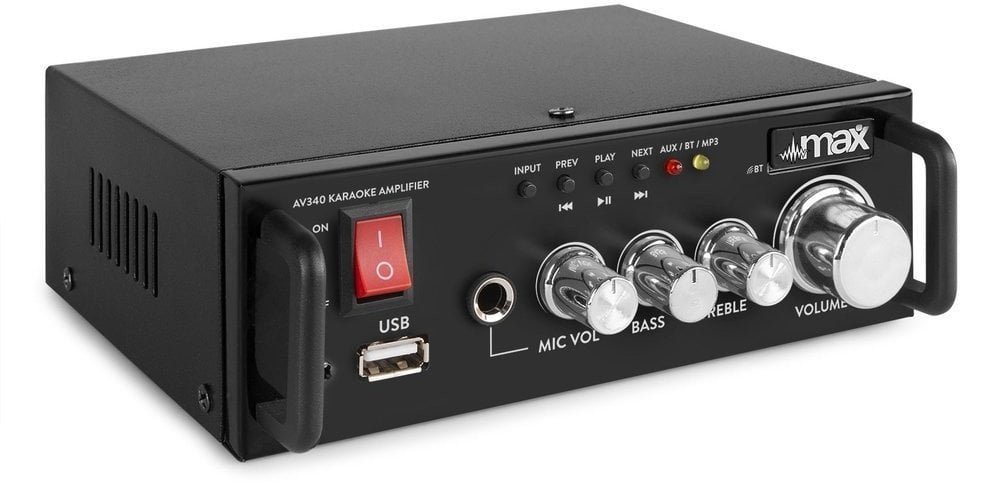 MAX Wzmacniacz karaoke AV340 z Bluetooth - 2x 50W one size