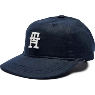 Tommy Hilfiger Lniana bejsbolówka - Czapki dla dzieci - miniaturka - grafika 1