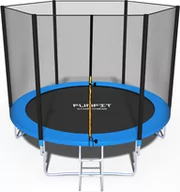 Trampoliny - FunFit Trampolina składana 252 cm z siatką ochronną i drabinką 841 - miniaturka - grafika 1