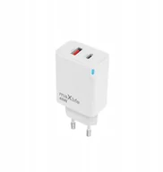 Ładowarki do telefonów - Maxlife ładowarka sieciowa GaN PD QC MXTC-09-45AC 1x USB-C 1x USB 45W biała - miniaturka - grafika 1