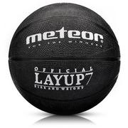 Koszykówka - Meteor Piłka koszykowa Layup 7 czarny 07089 - miniaturka - grafika 1