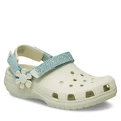 Buty dla chłopców - Klapki Crocs Clsc Dnm Flwr Adj BackstrapCgK 212511 Szary - miniaturka - grafika 1