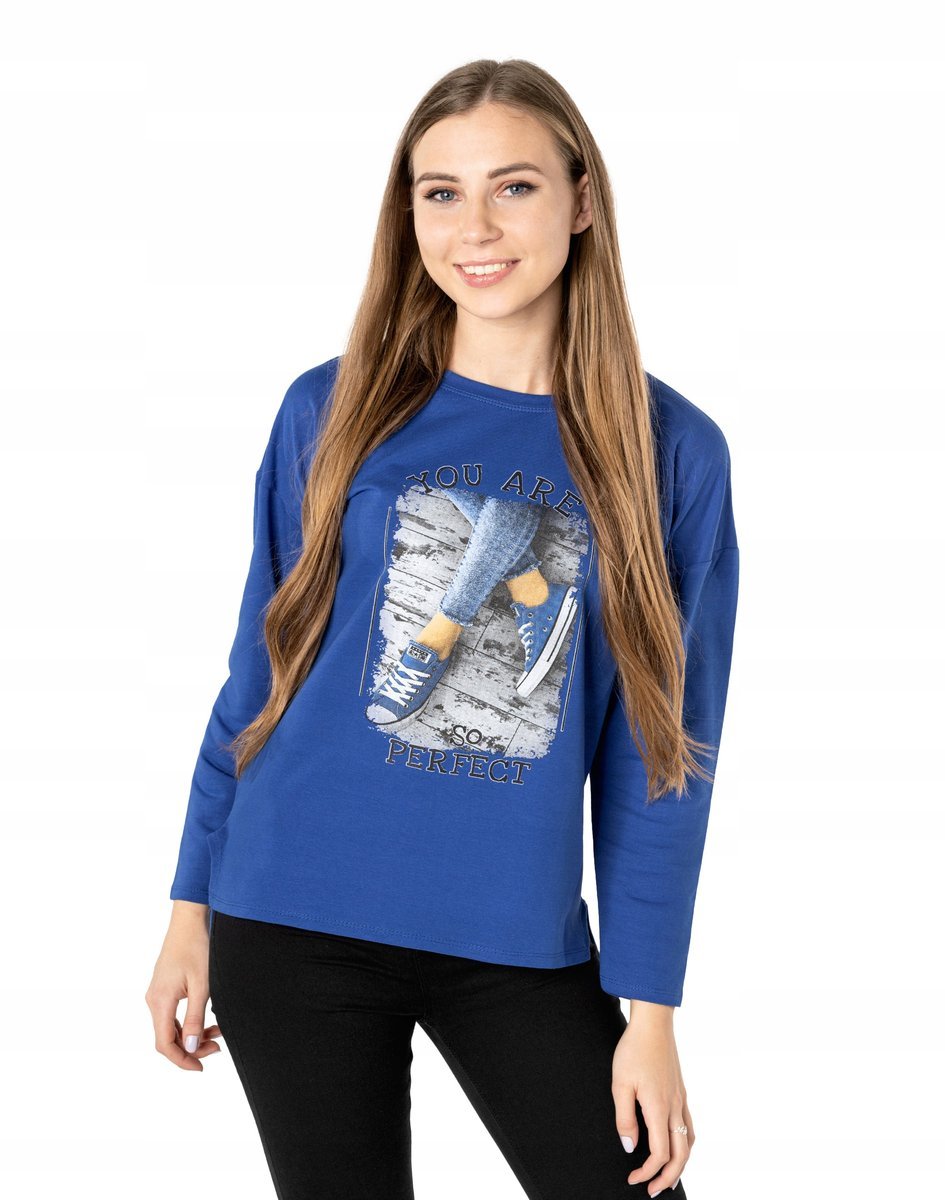 Bluzka Koszulka Damska z Długim Rękawem KL02-8 XL