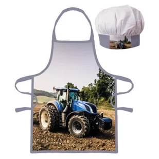 Traktor Fartuszek + Czapka Kucharska zestaw dziecięcy  G24 - Fartuchy i rękawice kuchenne - miniaturka - grafika 1