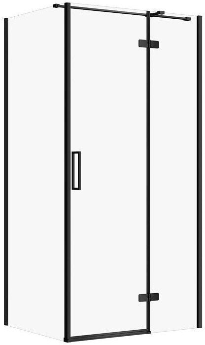 Cersanit Kabina PRYSZNICOWA CITY Z ZAWIASAMI CZARNA 100X80X195 PRAWA TRANSP