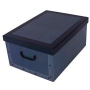 Pudła i pojemniki do przechowywania - Pudełko kartonowe MAXI KLASYCZNE GRANATOWE - miniaturka - grafika 1