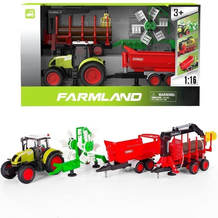 Hipo Traktor z 3 przyczepami światło i dżwięk EDUKAMP