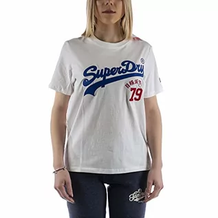 Koszulki i topy damskie - Superdry Damska koszulka vintage Vl Interest, Genialny biały, L - grafika 1