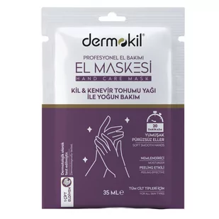 Dermokil Peeling Hand Mask peelingująca maska do dłoni Clay&Hemp Oil 35ml - Kremy i maski do rąk - miniaturka - grafika 1