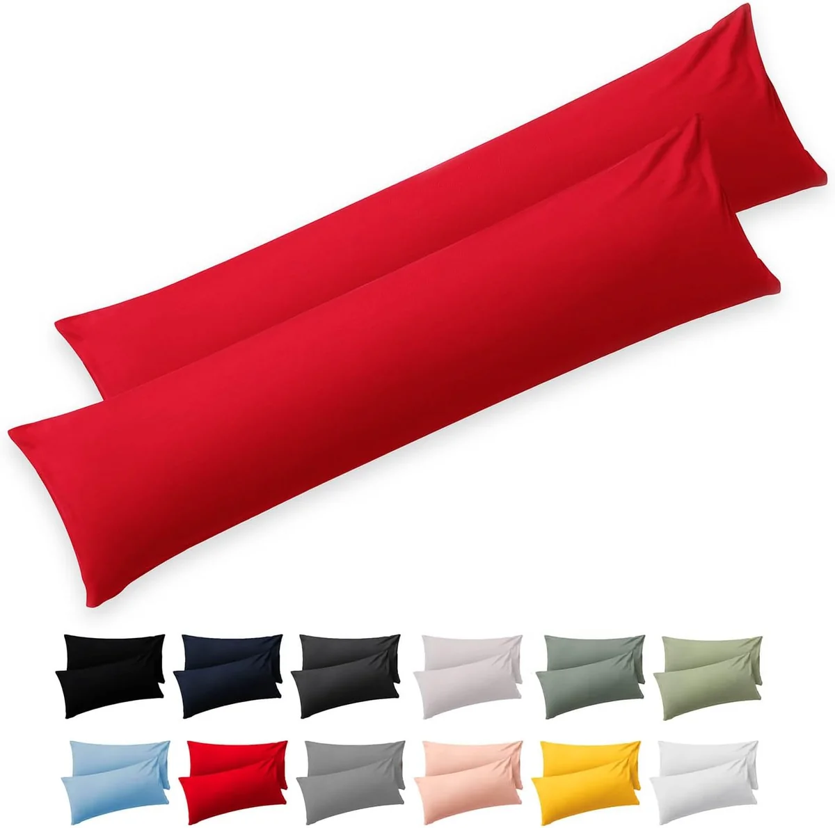 Poszewka na poduszkę 145x40 cm 2 szt. bawełna z certyfikatem Oeko-Tex