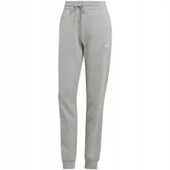 Dresy damskie - Spodnie damskie adidas Essentials Linear French Terry Cuffed szare IC8816 S - miniaturka - grafika 1