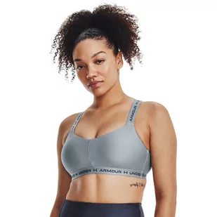 Biustonosz treningowy UNDER ARMOUR UA Crossback Low - szary - Bielizna sportowa damska - miniaturka - grafika 1
