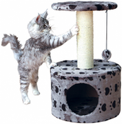 Drapaki dla kotów - Trixie Drapak Toledo szary w łapki wys 61 cm TX-43705 - miniaturka - grafika 1
