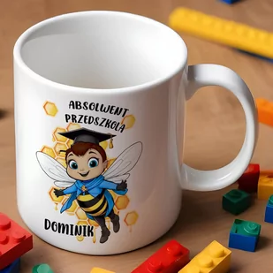 Kubek z imieniem - Absolwent Przedszkola - Pszczółka - Kubki - miniaturka - grafika 1