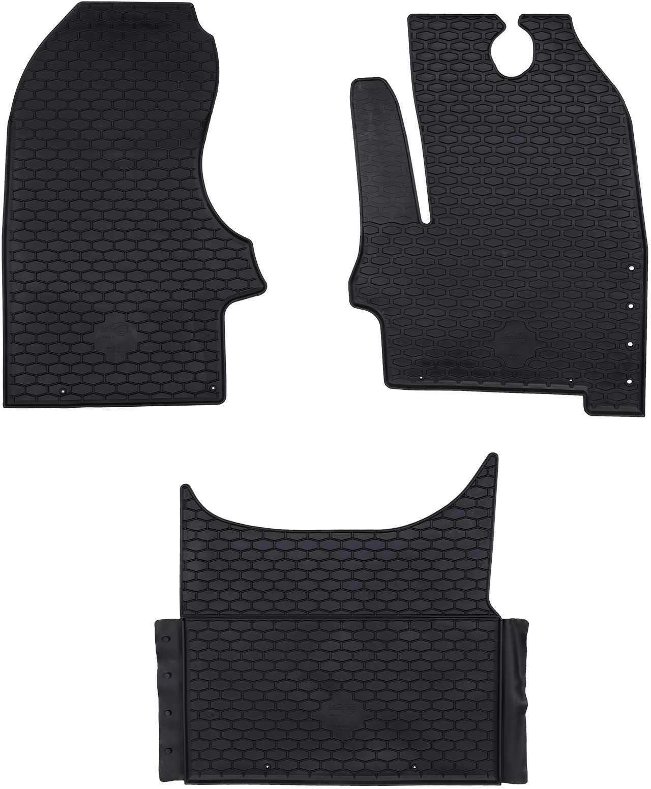 vidaXL Mata samochodowa 3 pcs Czarny Iveco DAILY TPE