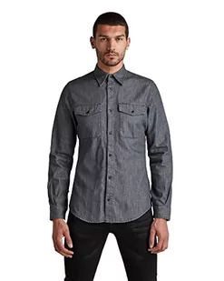 G-STAR RAW Męska koszula Marine Slim, Niebieski (Rinsed C843-082), XS - Koszule męskie - miniaturka - grafika 1